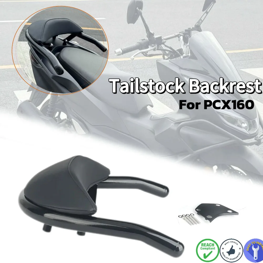 NEW Motorcycle For Honda PCX160 PCX 160 Black Rear Passenger Seat Tailstock Backrest Back Rest Cushion Pad