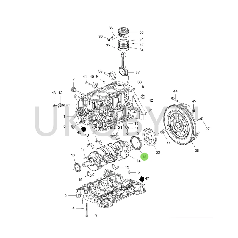 12664158 Suitable for Ch ev ro le t Cruze Crankshaft oil seal/rear/engine crankshaft rear oil seal