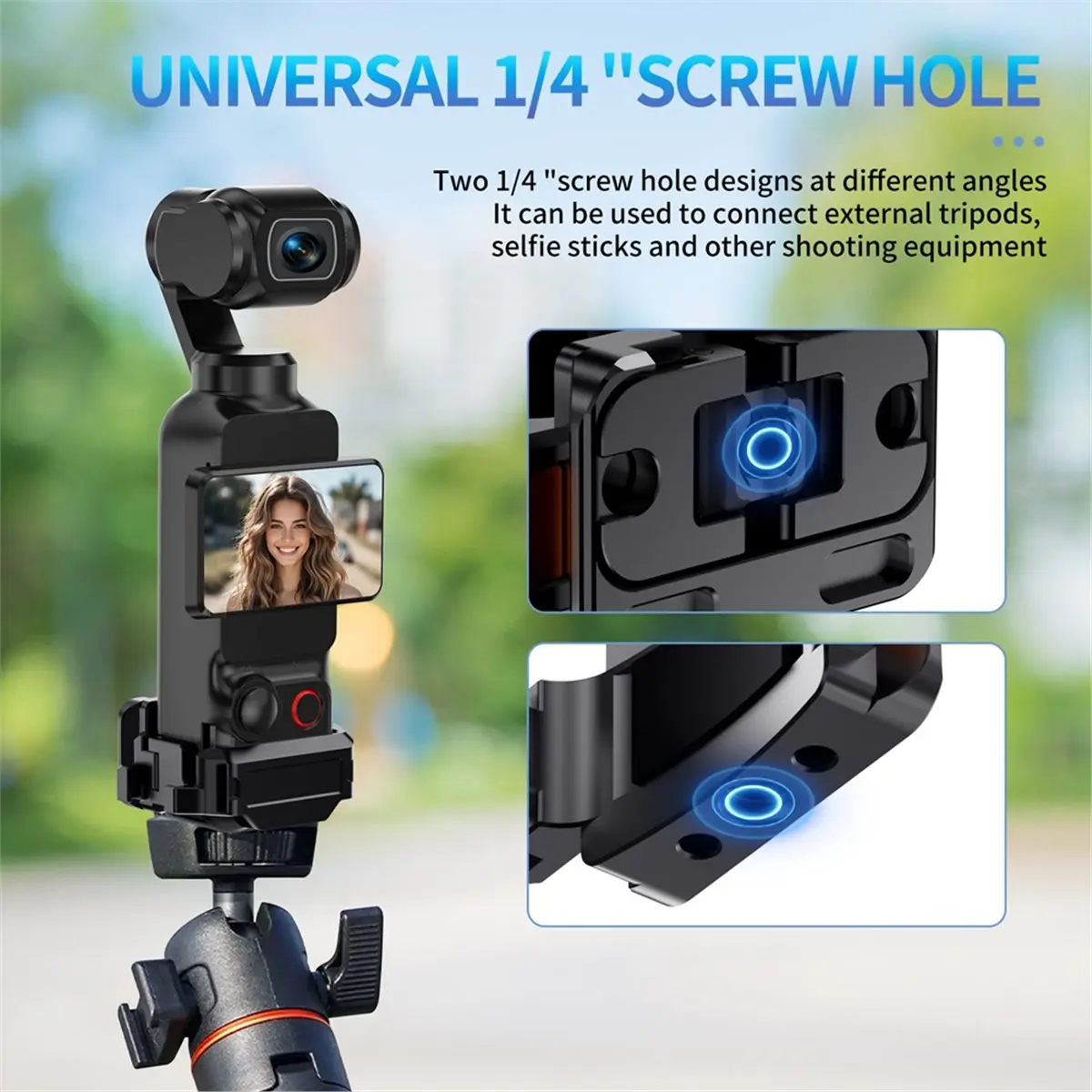Can buy Quick Release Expansion Frame Adapter for DJI Pocket 3 Metal Adapter for Camera Tripod Backpack Clip Handlebars