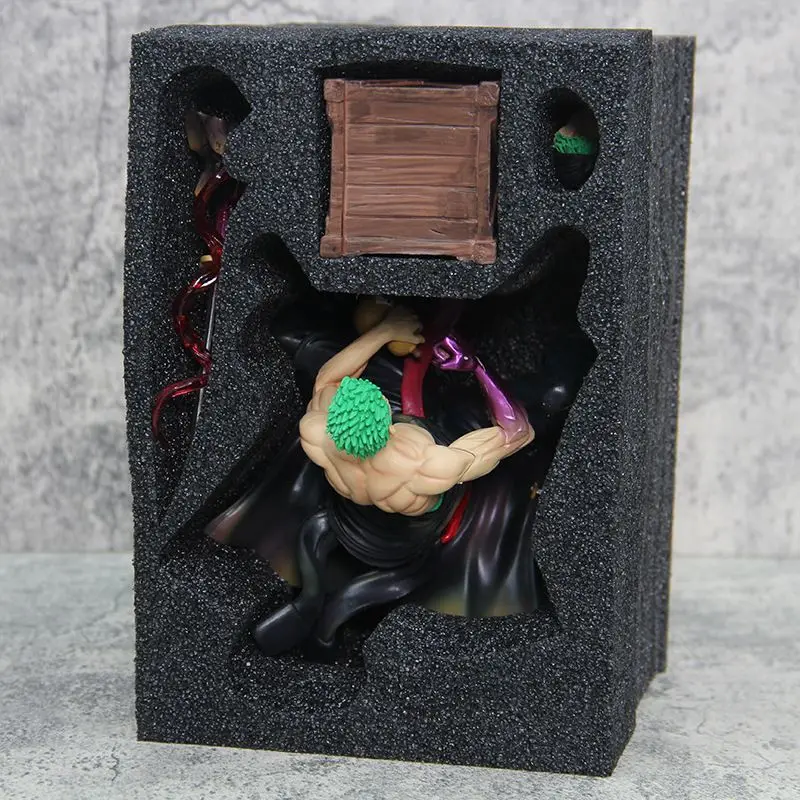 วันพีช โซโลอะนิเมะรูปนั่งโรโรโนอา โซโลแอ็คชั่นฟิกเกอร์ 2 หัวรูปปั้นพีวีซีคอลเลกชันห้องตกแต่งของเล่นของขวัญ