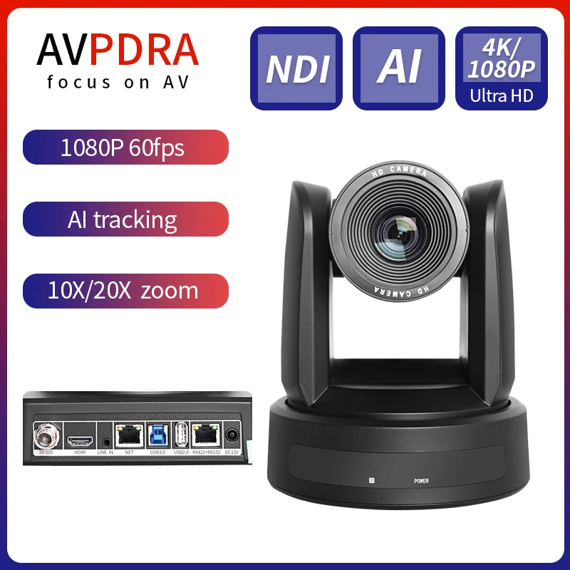 1080P 4K SDI PTZ Camera 10X 20X Zoom HDMI IP Live Streaming Camera Support POE Conference Camera for Church Meeting