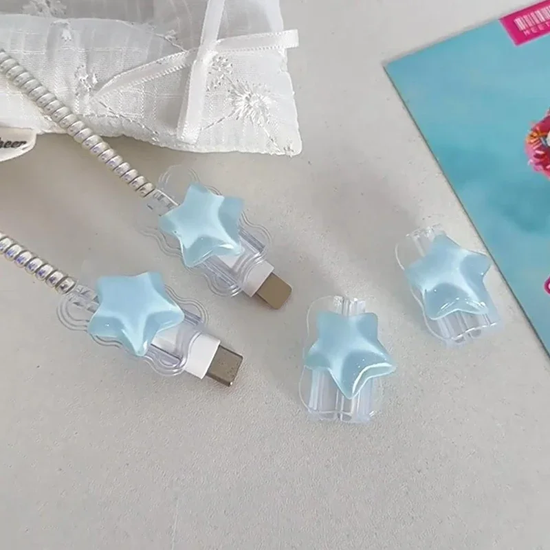 Korea Cute 3D Ocean Stars Change Charger Protector Cover Charger Line Protectors Organizer Winder Protector Cover Accessories