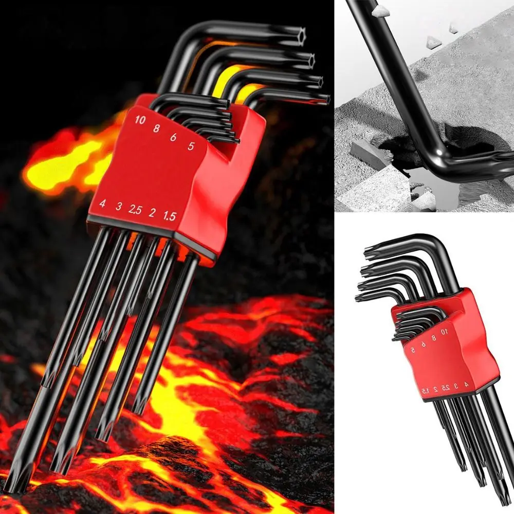 

High-strength Hex Wrench Set Repair Extended Double-End Screwdriver Hex Wrench Hardness Spanner L Type Hex Wrench Allen Key Set