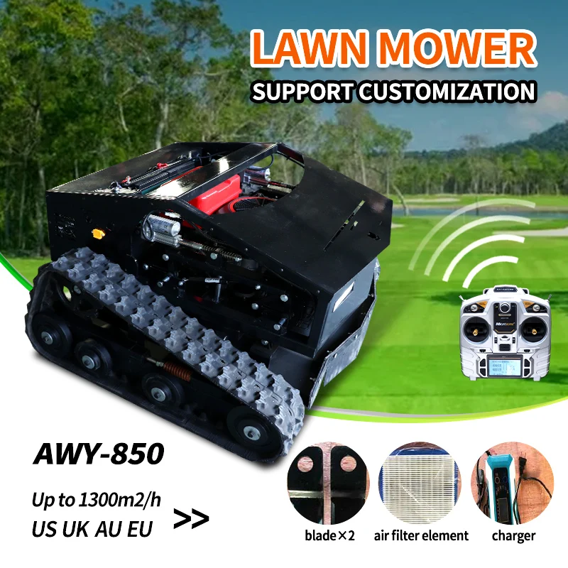 Low Price Customized Zero Turn Lawn Mower Petrol Automatic Cutter RC Lawn Mower with 800mm Cutting Width