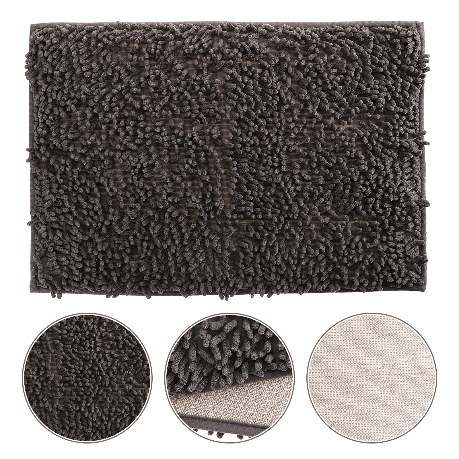 

Chenille Mat Polyester Fiber Bathroom Non-slip Floor Anti-s Cushion Bedroom Entryway Washable