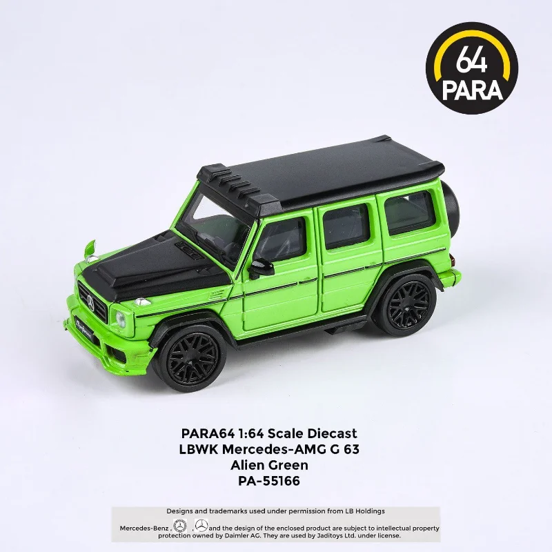 دييكاست PARA64 1/64 مقياس LBWK AMG Penci G 63 SUV جسم عريض تعديل سبيكة سيارة نموذج تحصيل لعبة هدية تذكارية العرض