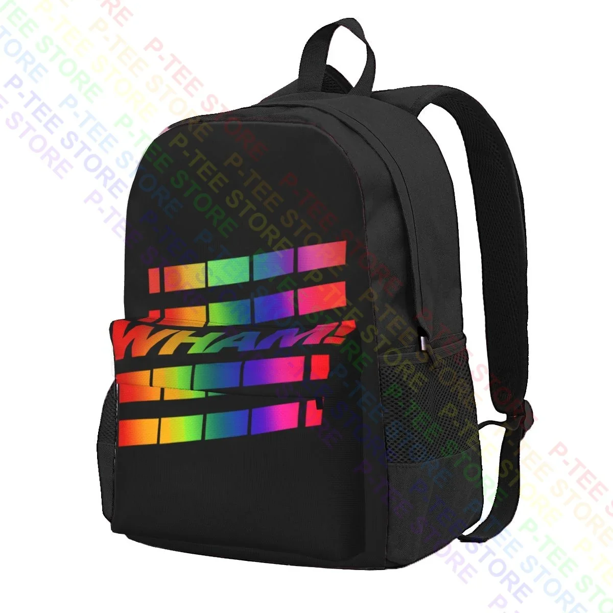 Wham George Michael Rainbow Andrew Ridgeley Pop Music Tour Large Capacity Backpack Foldable Schoolbag