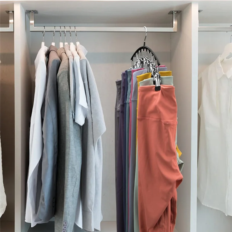 ATTWO-Garderobe Leggings Lagerung Metall Yoga Hosen Kleiderbügel Kleiderschrank Lagerregal