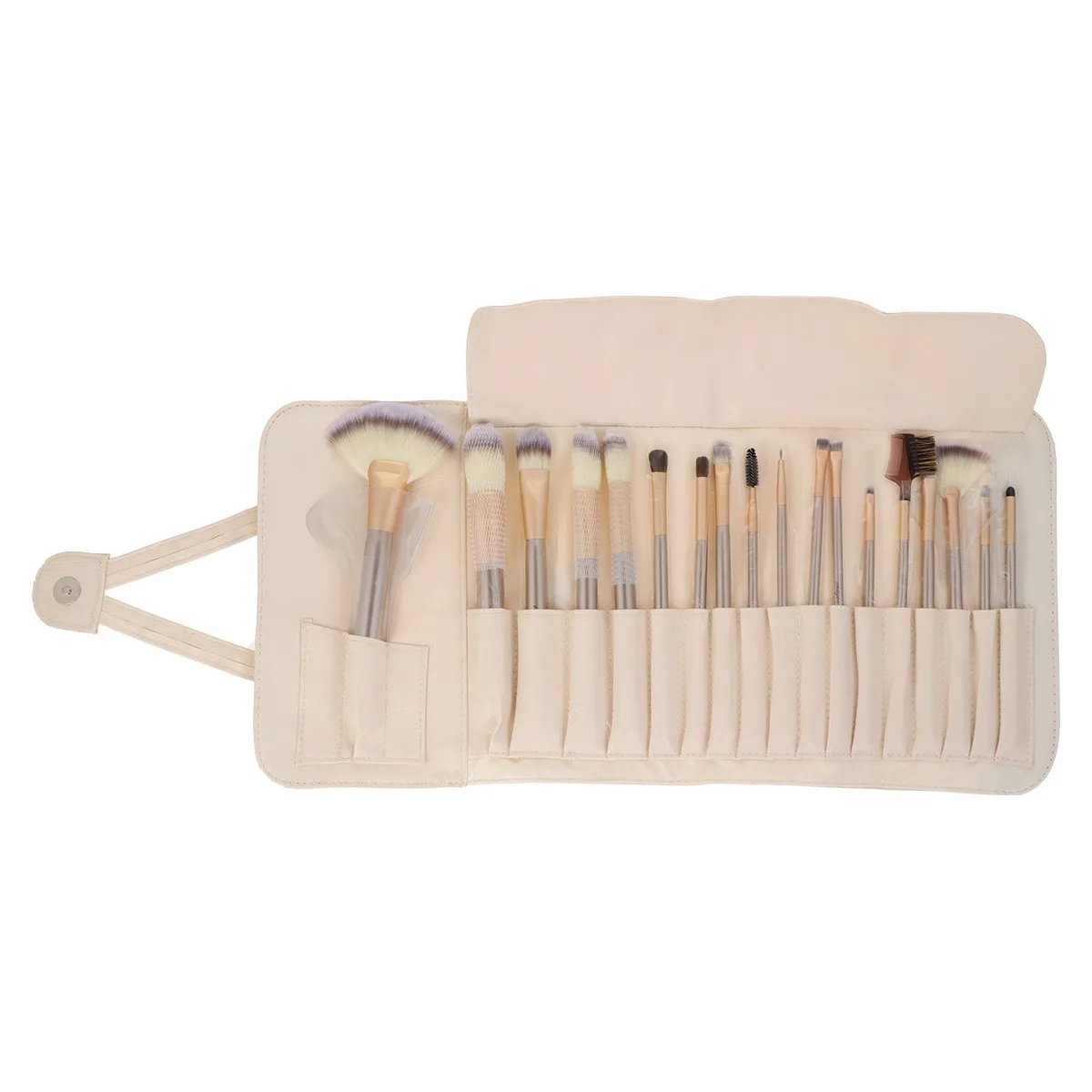 18Pcs Professional Makeup Brush Set Soft Synthetic Fibers for Foundation Cream Powder Liquid Eyeshadow Blending Face Contouring