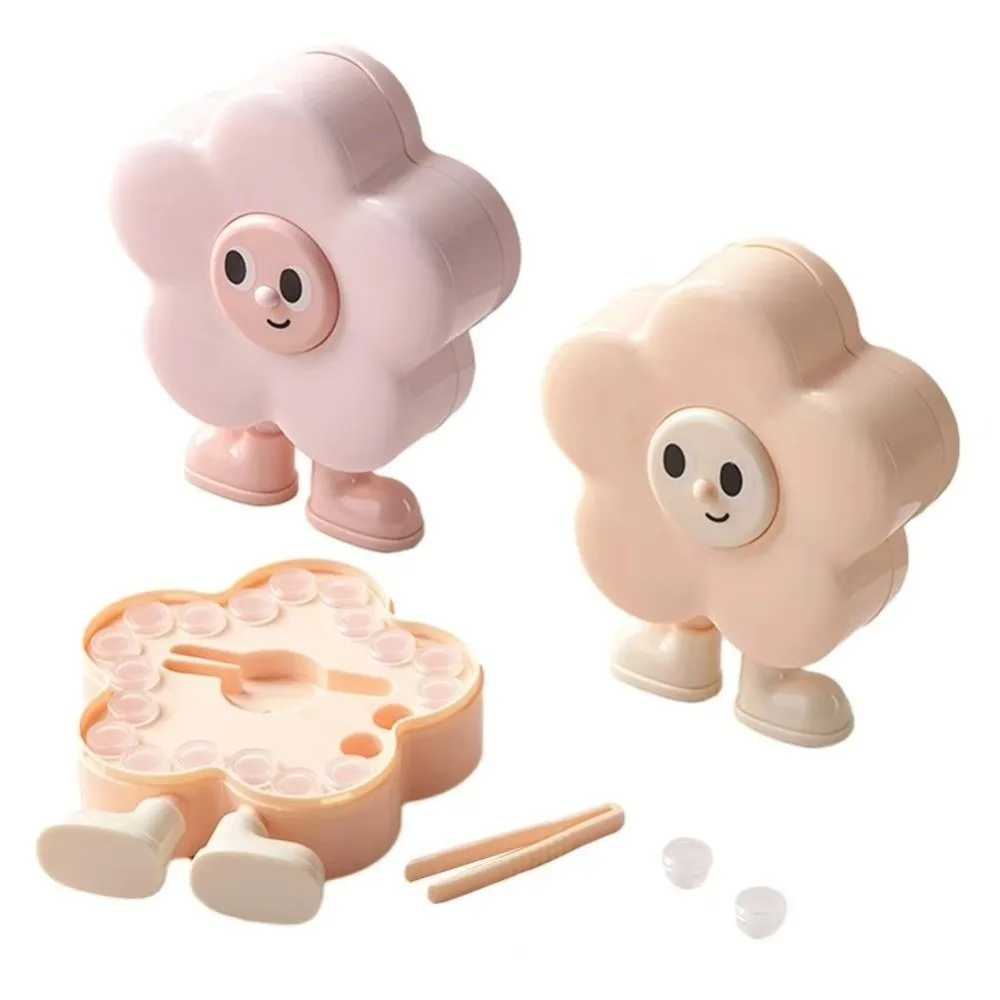 New Cartoon Teeth Keepsake Case With Tweezers Compartment Box Tooth Holder Flower Shape Milk Teeth Storage Box For Teeth