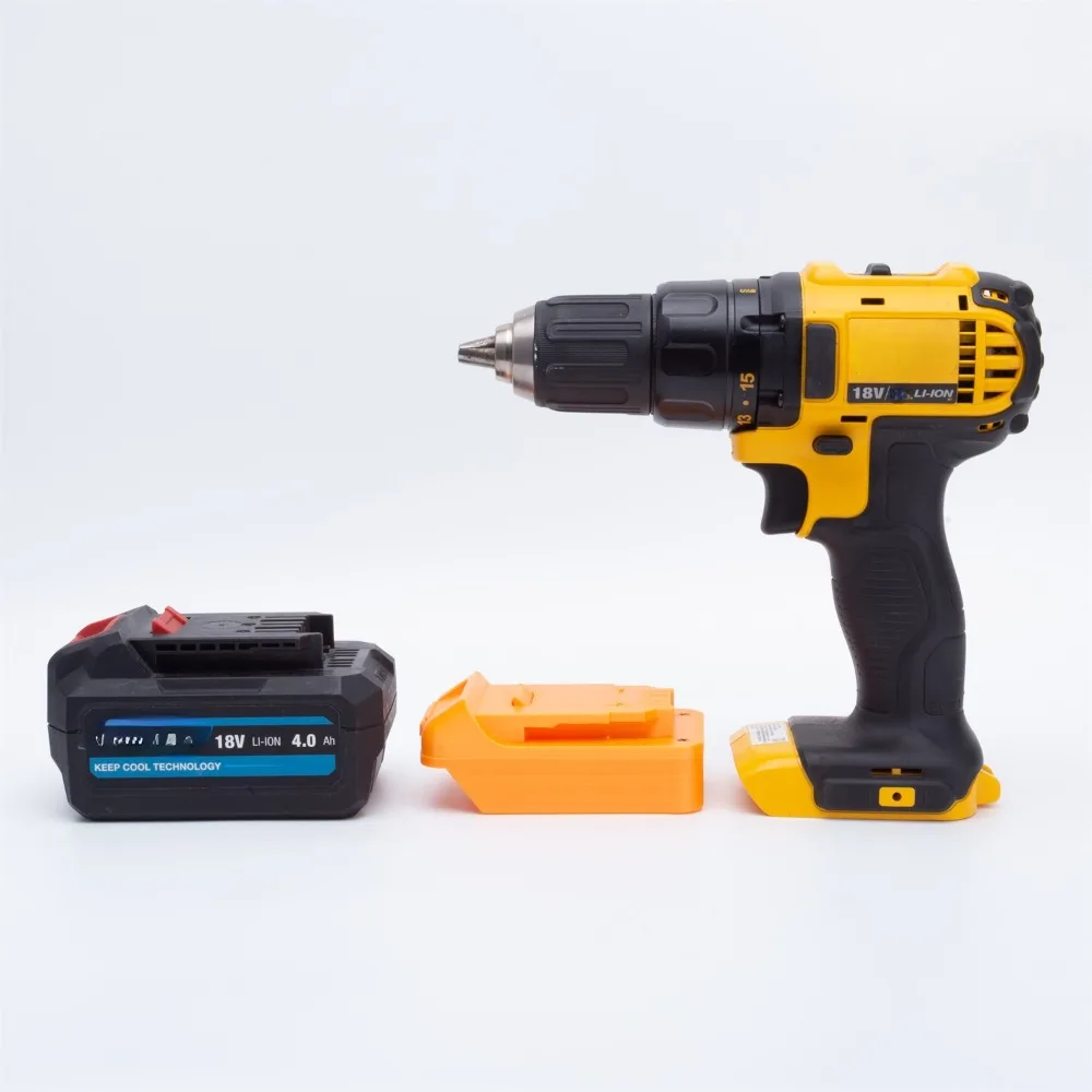 For ERbauer EXT 18V Lithium Battery Adapter Converter TO DeWalt 18V 20V MAX XR Cordless Drill Tools Accessory (Only Adapter)