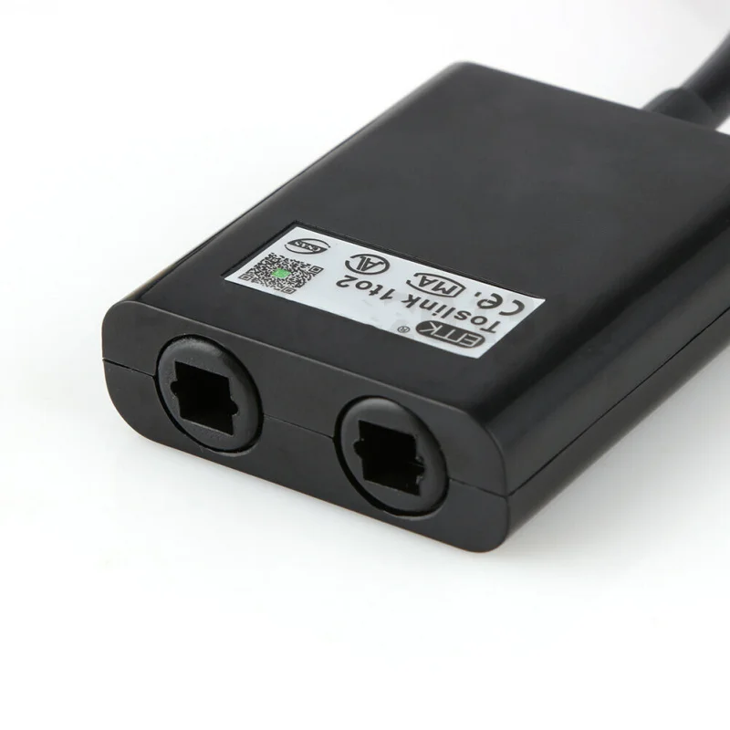 Z Dual Port Toslink Digital Optical Adapter Splitter Fiber Audio Cable 1 In 2 Out