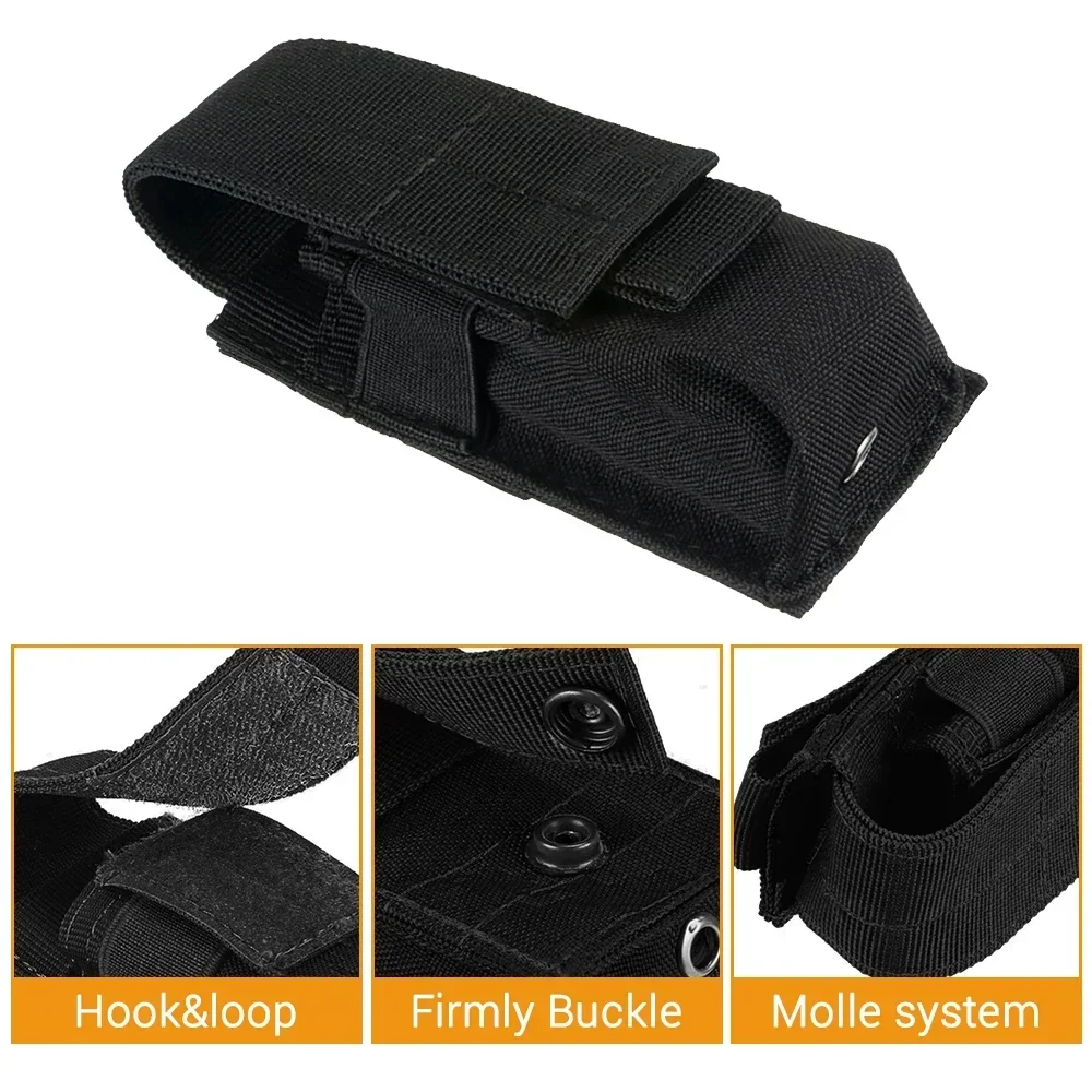 นิตยสารยุทธวิธีกระเป๋าทหารปืนพกเดี่ยว MAG BAG MOLLE ไฟฉายกระเป๋าผู้ถือไฟฉายกลางแจ้งมีดล่าสัตว์ HOLSTER