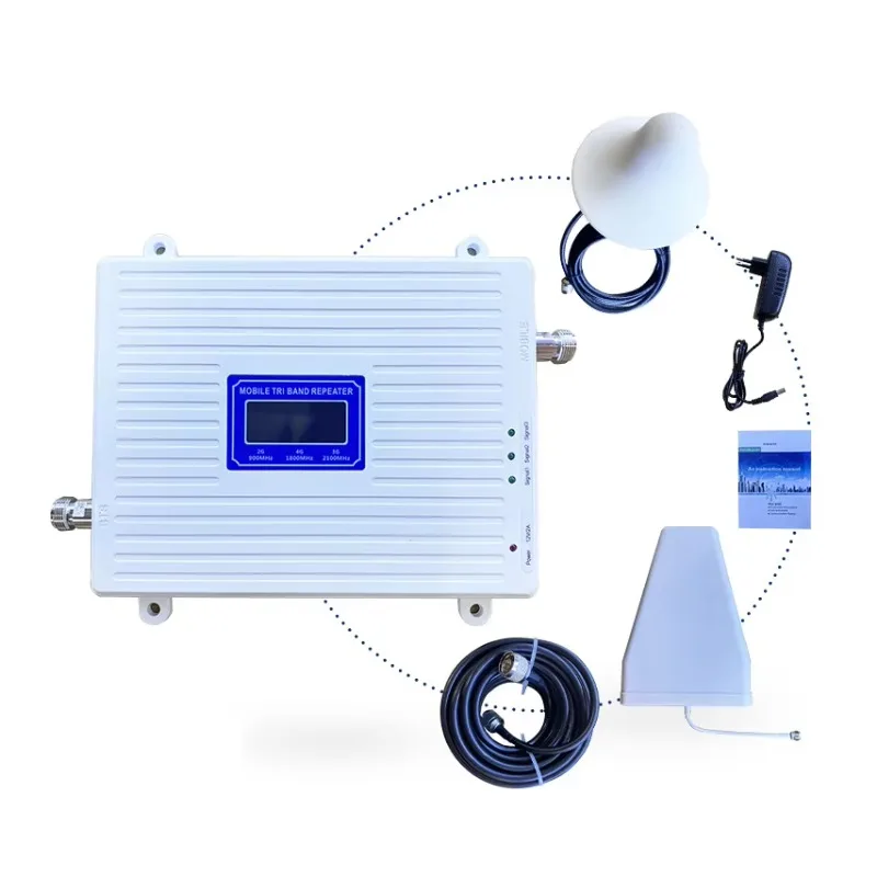 Repeater Signal Booster 900/1800/2100mhz Cellular Amplifier Signal Booster Kit Suitable for Homes Office