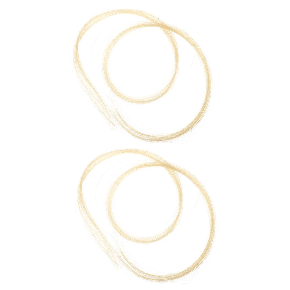 

2pcs Natural Horsehair Bow Hair For 4/4 Violin Replacement Enhancing Sound Clarity Resonance Longlasting Durable Performance