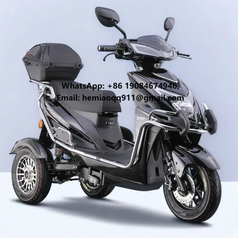 

Электрический трицикл ZhanShen с сертификацией EEC DOT, 3-колесный электроскутер для взрослых и пожилых людей, открытый кузов