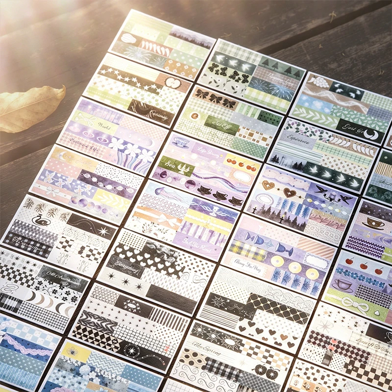 

Card Lover 20 Pcs [Texture Fragment Series] Washi Stickers Die Cut Rich Variety Planners Decorative Scrapbooking Journal