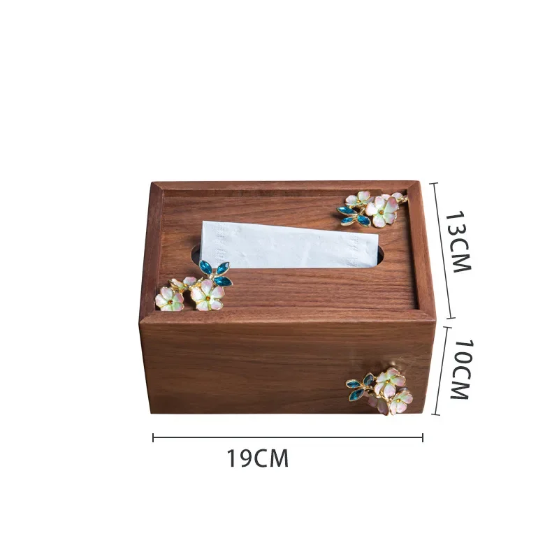 Chinese style, living room solid wood nut plate, with lid, household candy, fruit, coffee table compartment storage box