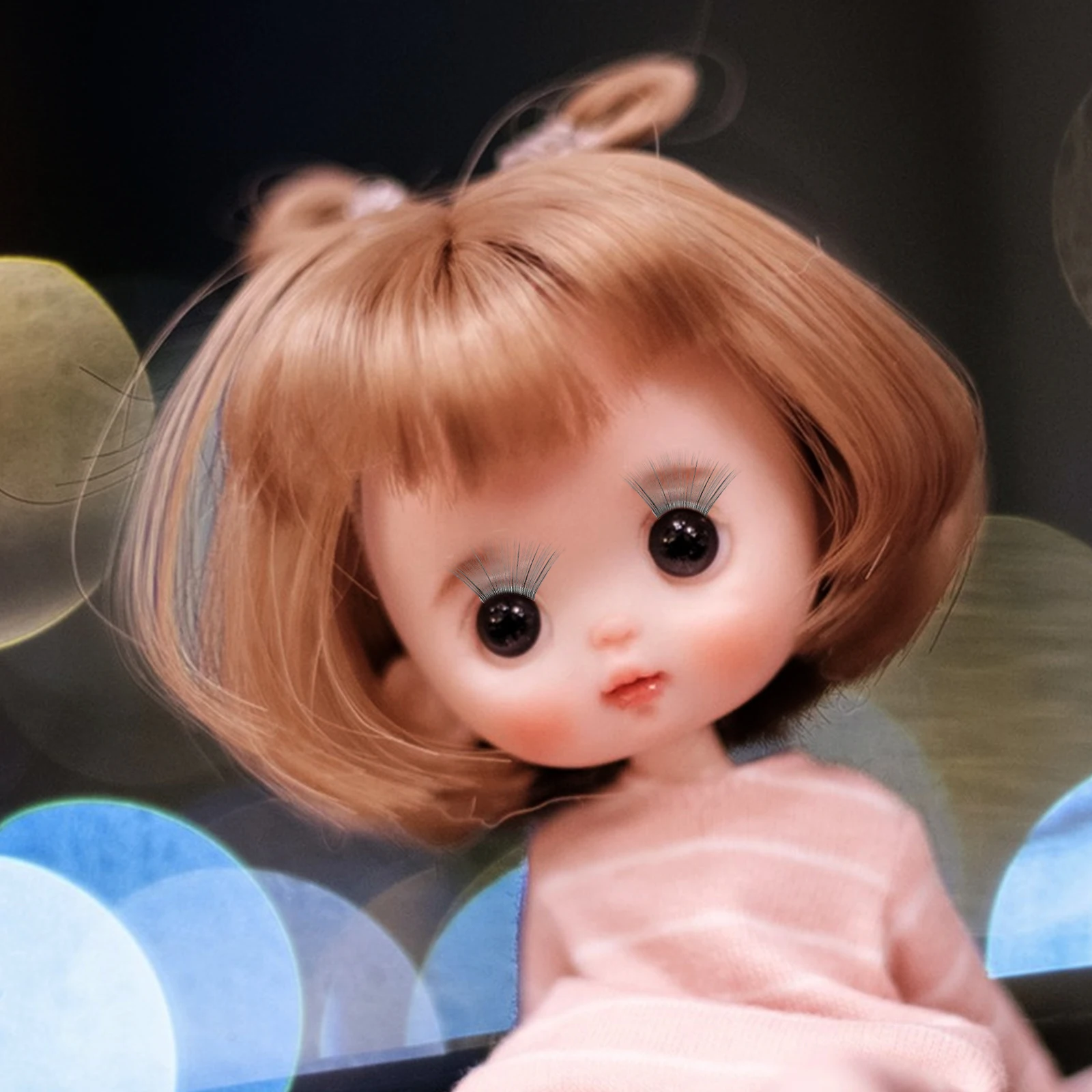 

20pcs Accessories 12Mm 14Mm 16Mm 18Mm Realistic Eyelashes For Crochet Amigurumi Stuffed Animal Puppet Crafting Lashes Kit