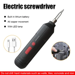 Rechargeable Cordless Screwdriver Electric Screw Driver Electric Screwdriver Battery Powerful Impact USB Wireless Screwdriver