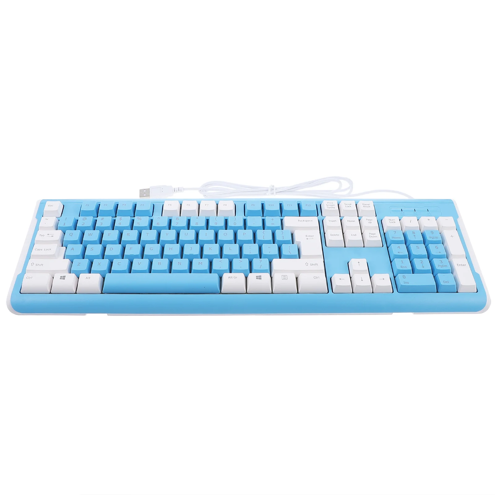 

Heavy Duty USB Gaming Keyboard Durable ABS Material Number Pad Plug Play Computer Keyboard for Office Game Use