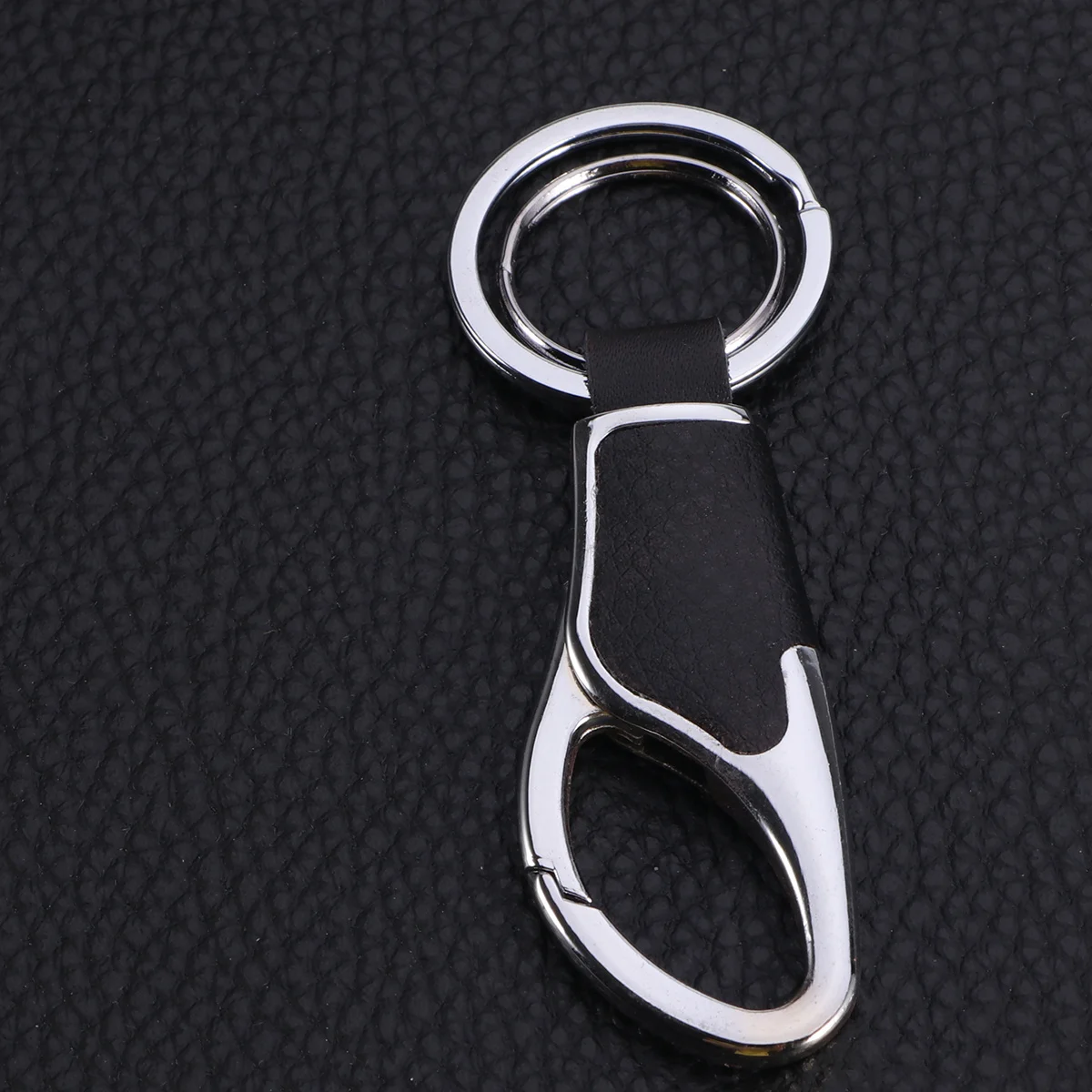 سلسلة مفاتيح فاخرة بتصميم مرصع معدني للرجال، حل تخزين منظمي أنيق مقاوم للخدش، فضي #4