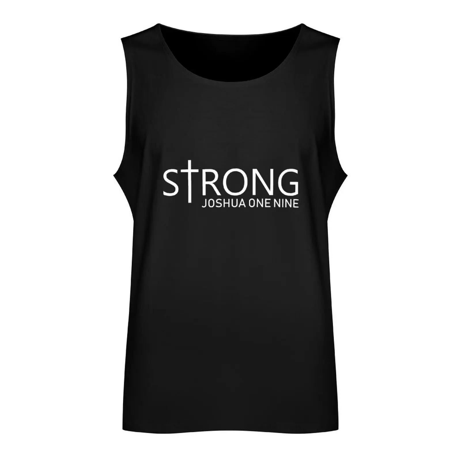 Strong Joshua 1:9 Christian Fitness Bible Verse Tank Top tops Working vest Men's t-shirts