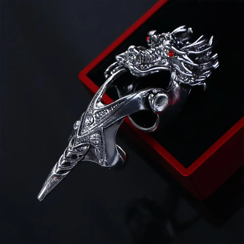 Cool Fashion Exaggerated Party Jewelry Birthday Gifts Skull  Finger Ring Men Armour Rings Ghost Knuckle Ring Drangon Ring