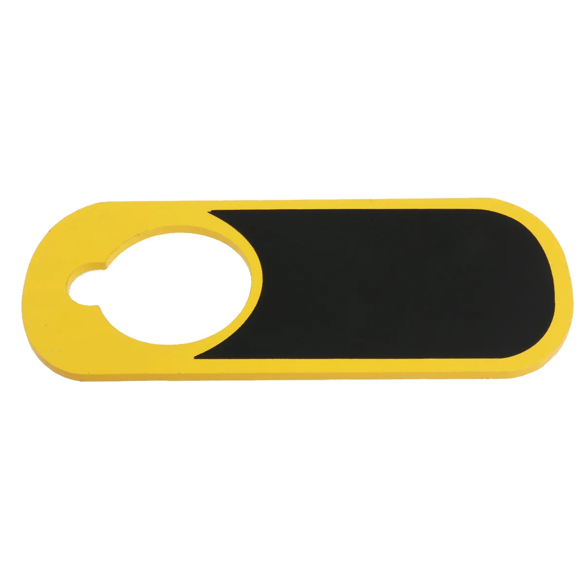 Two-Sided Blank Wooden Blackboard Door Hanger Yellow 22x9cm Fits Door Knob Crafting Napping Privacy Warning Sign Reusable