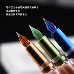 MAJOHN No.1 Glass Tip Colored Transparent Dip Pen Tip Universal Pen Tip Set (compatible with M2C3V1 Maru Color N12)