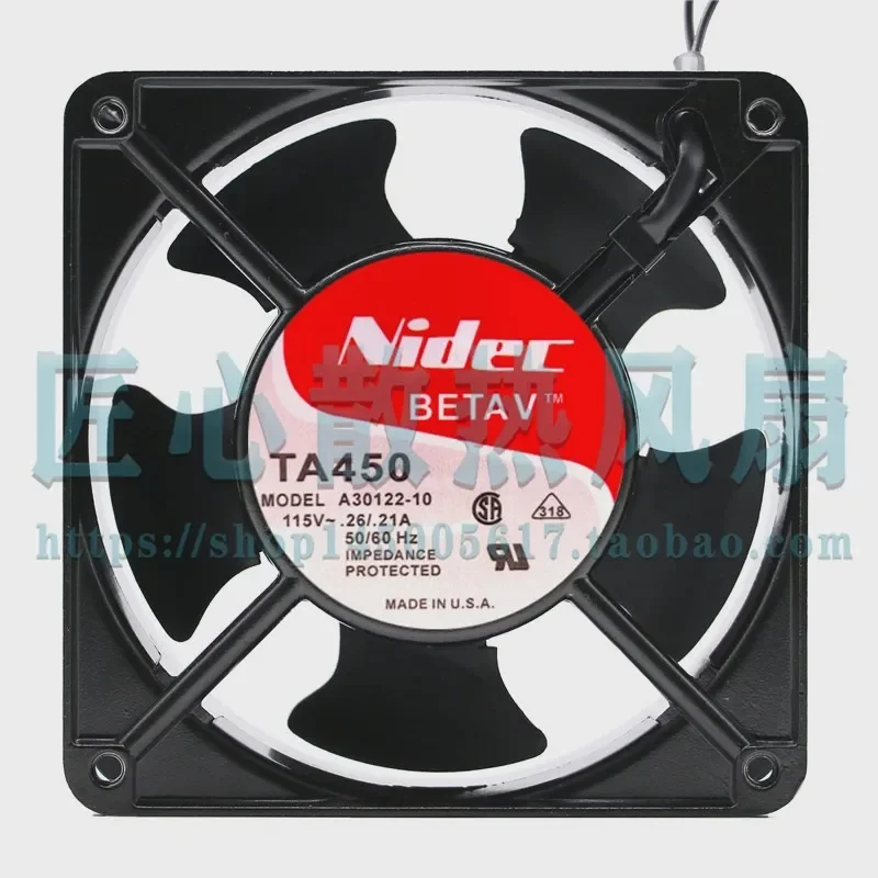 Original Genuine Nidec TA450 A30122-10 115V 0.26/0.21A 12038 Cabinet Fan for Nidec