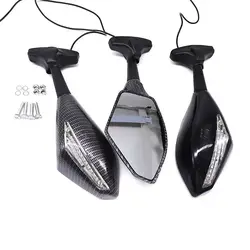 Pair  For YAMAHA YZF R6 R6S FZ1 FZ6 FAZER FZ8S FJR1300 XJ6 FZR600 motorcycle parts LED Mirrors