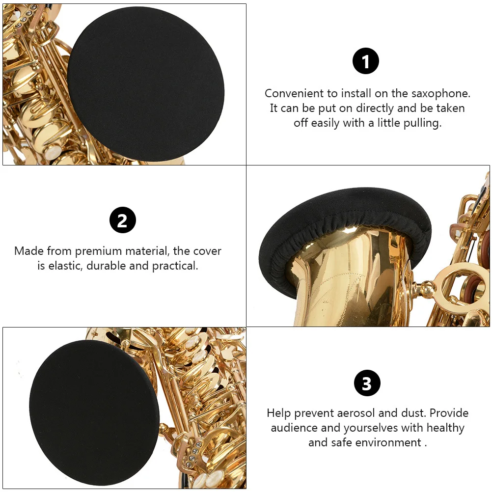 

5pcs Saxophone Dust Cover For Tenor Saxophone Premium Protective Instrument Covers Prevent Dust Aerosol 5 Pack Black