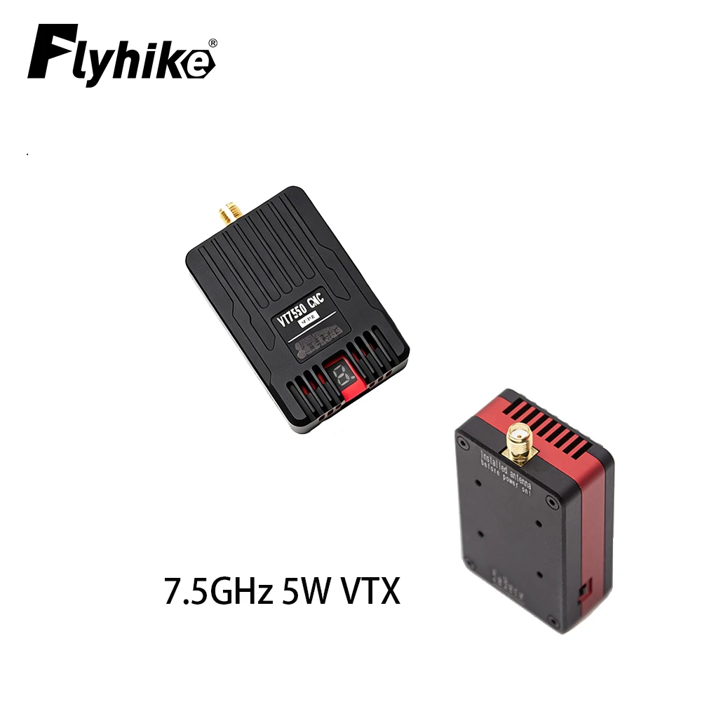 SKYZONE 7.5G 5W High Power VTX Video Transmitter With CNC shell VT7550 for Long Range  FPV Drone Aircraft