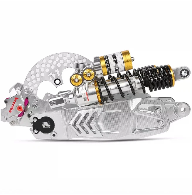 Flat Fork Disc Brake Assembly, Rear Wheel Modified Flat Fork Complete Kit for Electric Scooter Modification
