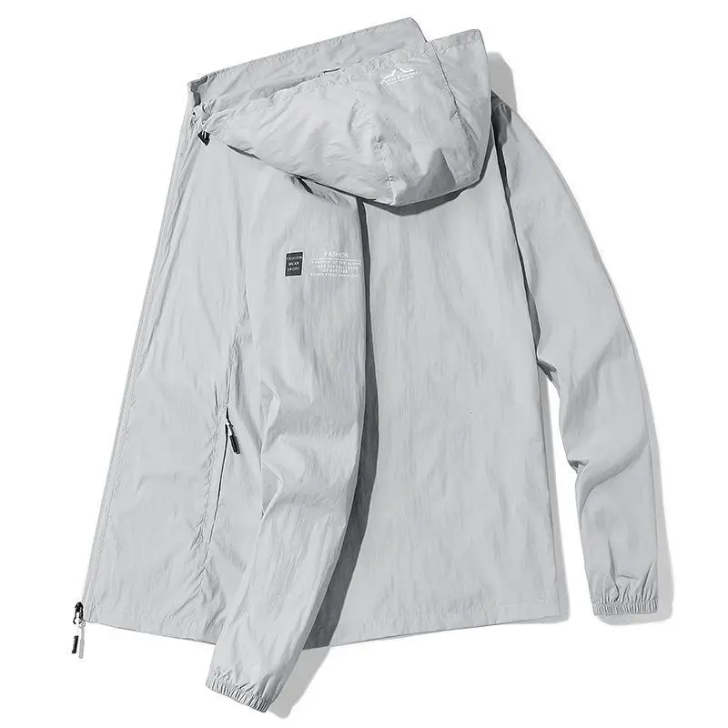 Sunscreen Clothing Men's Summer New Jacket Thin Breathable UV Protection Fishing Ice Silk Large Size Sunscreen Clothing Couple