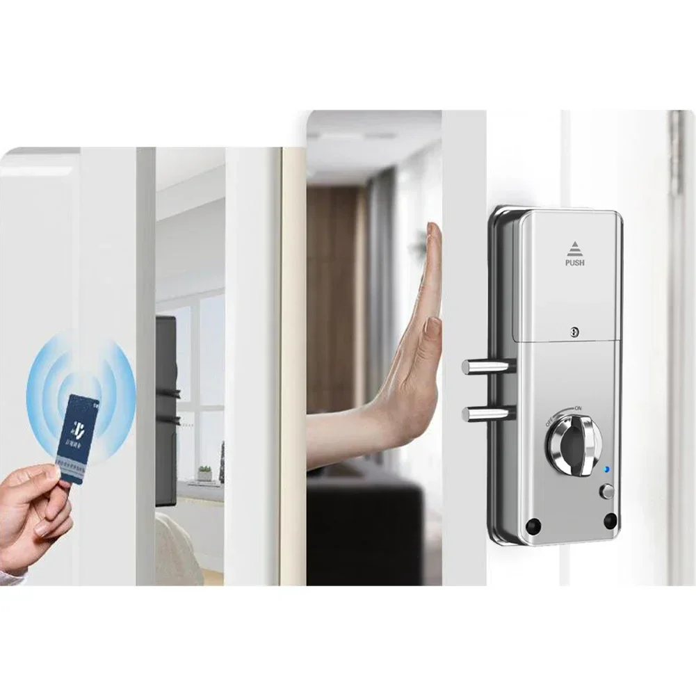 1set Tu-ya Smart Lock APP IC Card Unlock No Drilling Invisible Door Lock Smart Electronic Lock Wooden Door Burglar Door Locks