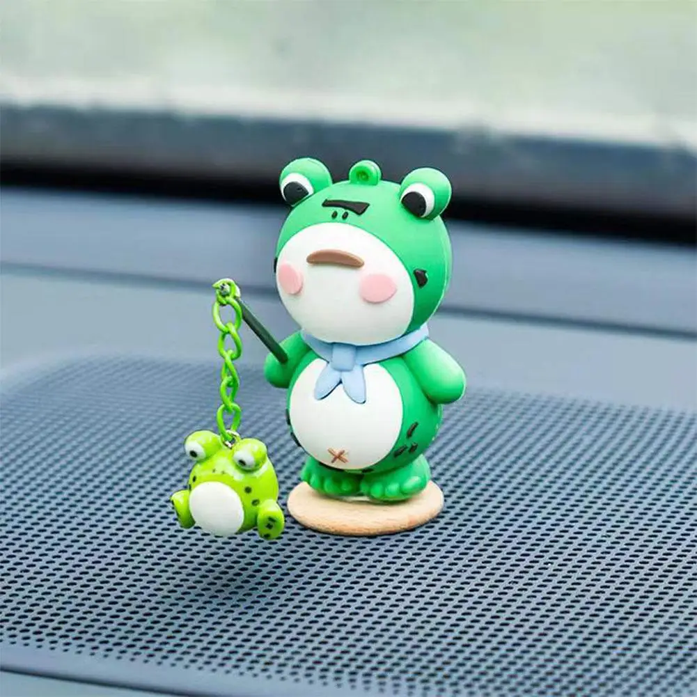 

Small Frog Car Ornaments Car Accessories Luminous Decoration Ornament Home Gifts Frog Noctilucent Car Cute Mini Figurine