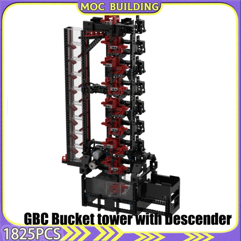 GBC Bucket Tower Model MOC Building Blocks Display Model DIY Assembly Bricks Construction Toy Gift Present