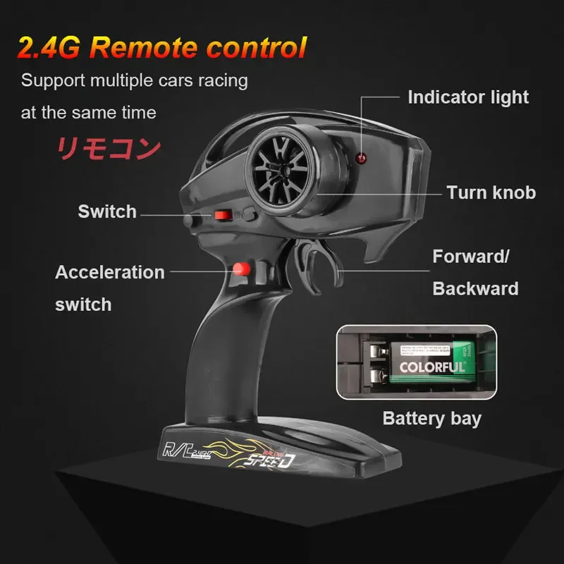 1:10 70 km/h carro de controle remoto de deriva de alta velocidade 2.4g 4wd rc veículo off-road carro rc de dupla velocidade presente de natal das crianças