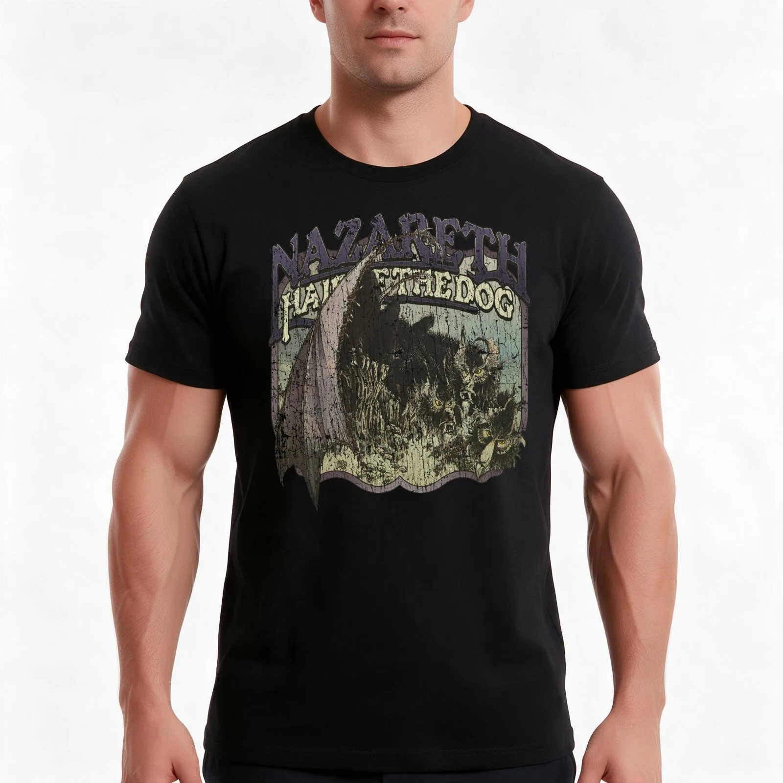 Hair of the Dog 1975 T-Shirt, Summer Casual Cotton Tee, Oversized Streetwear Tops, Vintage Graphic Print, Loose Fit Short Sleeve
