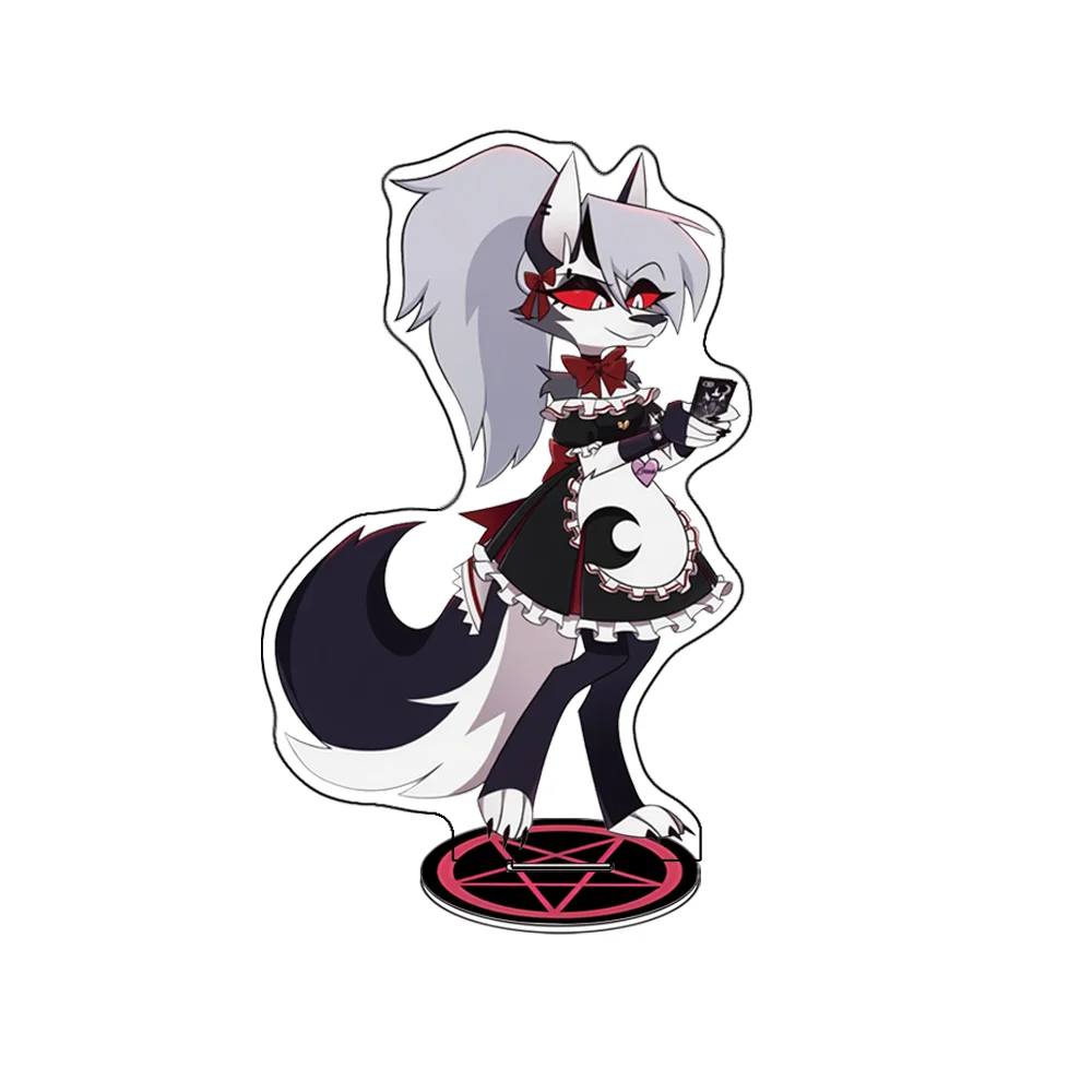 Helluva Boss Maid Series Hazbin Hotel 15CM Cute Anime Acrylic Stand Keychain Full Set Loona Fizzarolli Desk Decor Collect gifts