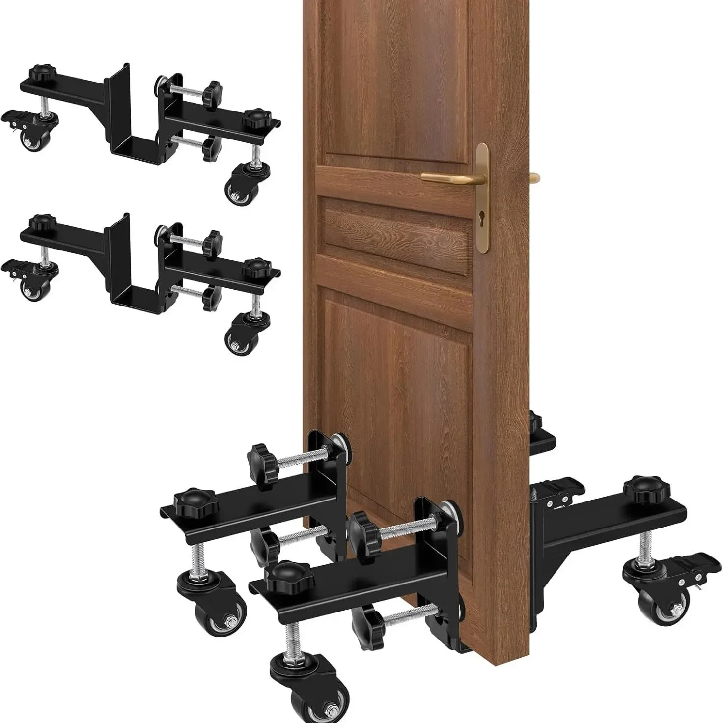 Door panel mounting kit, heavy duty door mounting tool, 2PCS door panel trolley
