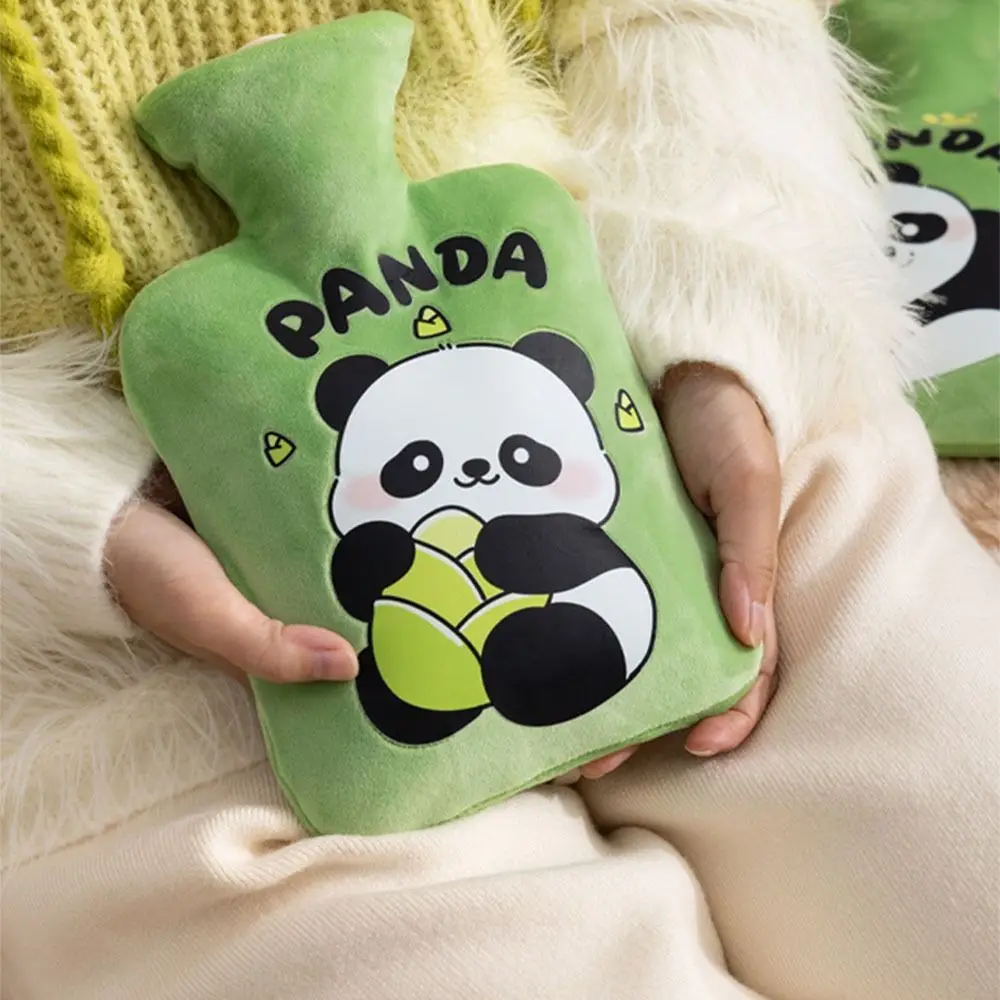 Fashion 500ml Hot Water Bottle Cute Cartoon Panda Plush Cover Multipurpose Portable Hot Water Bag