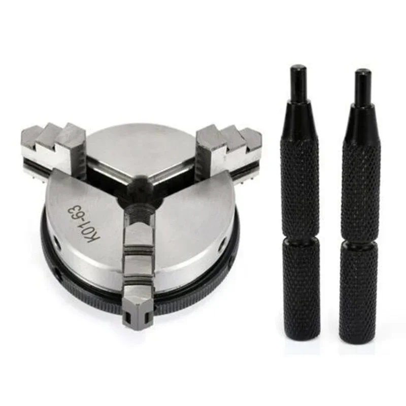 Hand‑Operated Self‑Centering Lathe Chuck, 3‑Jaw & 4‑Jaw Type, 50 63 80B 100B
