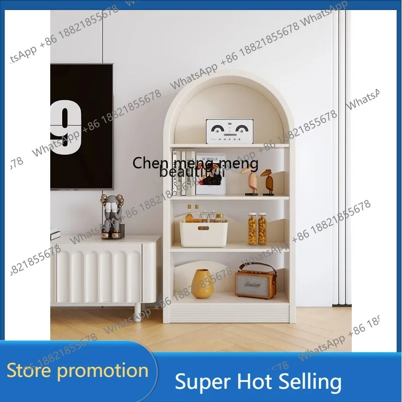 

Cream Style Bookcase Free Combination Bookshelf Storage Home Living Room Display Floor Vertical Locker living room fur 1001