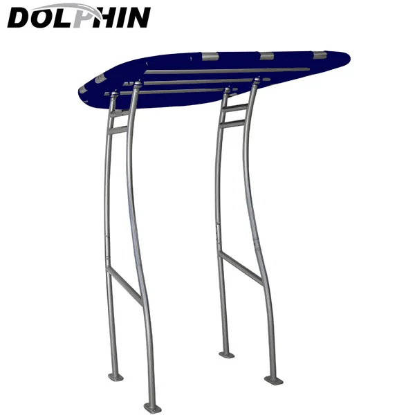 Dolphin Pro Plus Center Console Boat T Top with Navy Blue Canopy, Fit Small to Medium Size Boat