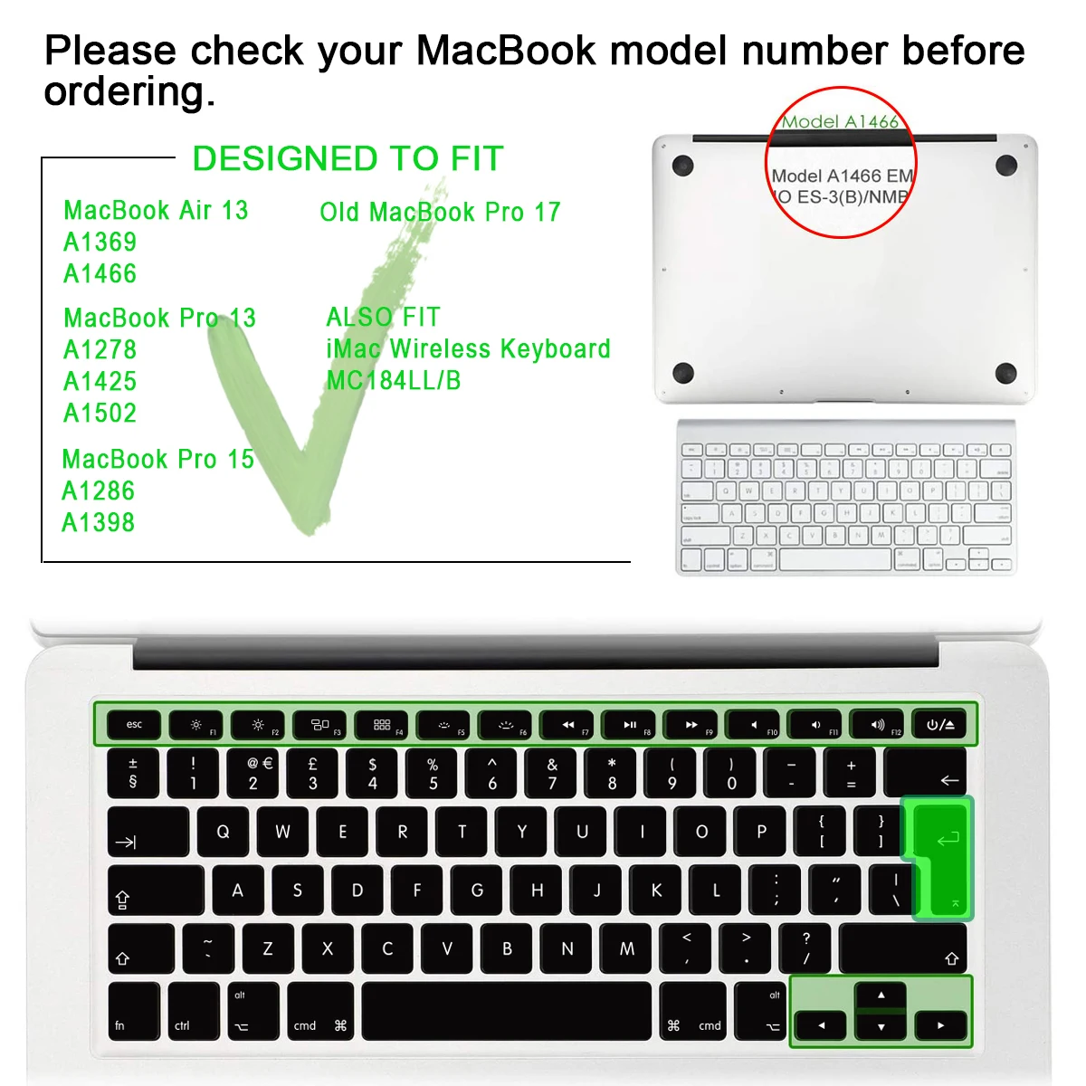 Spanish Shortcut Keyboard Cover EU Layout for MacBook Air 13 A1466 A1369 13 15 A1278 A1425 A1502 A1286 Pro 17 Pro A1297