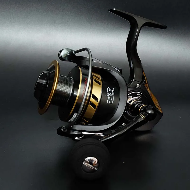 New High Quality 13+1BB Fishing Reel Metal Spool Handle Spinning Reel Fishing Reels High Speed Ratio Baitcast Reel Carp Fishing