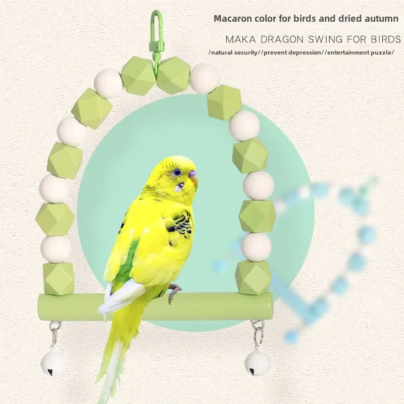 

Parrot swing ring Xuanfeng peony tiger skin special toy claw grinding station rod station bird cage perching bird supplies